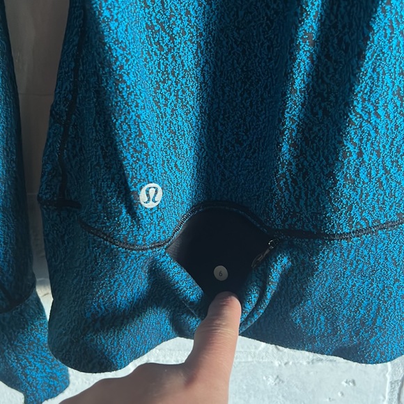 Lululemon Rush Hour 1/2 Zip Jacquard Blue/Black Sz.6 - Picture 12 of 12